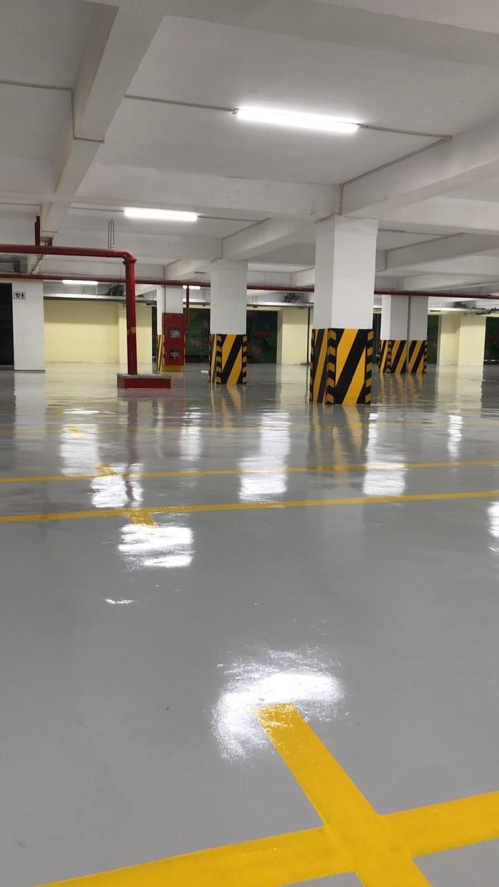 thi công sơn phủ lớp 1
